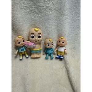 Lot of 4 Cocomelon 2.5" Figures Moonbug Jazwares Coco Melon EUC
